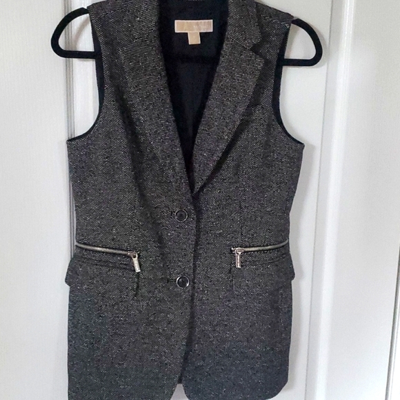 Michael Kors Vest, Size 4, Black/White - Picture 1 of 4
